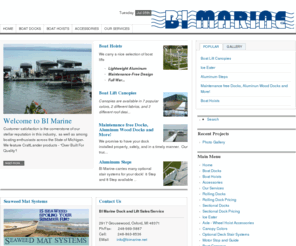 bimarine.net: Welcome to BI Marine
Boat Lifts, Docks, Canopies, Ice Eaters for your dock, boat accessories