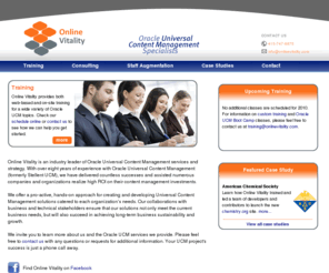 frogprince.com: Online Vitality : A Leading Provider of Oracle/ Stellent Content Management Solutions
Online Vitality is a leading provider of Oracle Content Management (formerly Stellent Content Management) solutions.