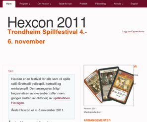 hexcon.no: Hexcon 2011 | Spillfestival i Trondheim i begynnelsen av november
