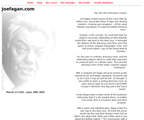 joefagan.com: Joe Fagan
joefagan.com - Joe Fagan legend of the Boot Room