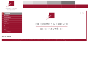 gesetze-aktuell.de: Startseite Dr. Schmitz & Partner - Berlin
Die Startseite der Rechtsanwälte Dr. Schmitz & Partner in Berlin Wer ist wer? Tätigkeitsfelder und weitere Angaben zur Kanzlei