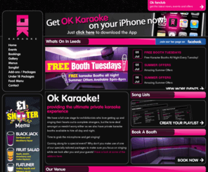 okkaraoke.co.uk: OK Karaoke Bar Leeds - Private Karaoke Bar
Ok Karaoke Bar, an exciting bespoke karaoke experience in Leeds, Yorkshire. Private booths for hire alongside varied themed karaoke clubnights, japanese inspired food, drinks and decor.