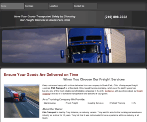 pnatransport.org: Freight Services | North Olmstead, OH
Keep customers happy with on-time deliveries from our company in North Olmstead, Ohio, offering expert freight services.