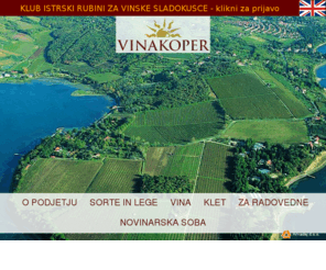 vinakoper.si: Vinakoper d.o.o.
Vinakoper ni običajen pridelovalec vina. Vinakoper je podjetje z največ lastnimi vinogradi v državi. Z najsodobnejšo tehnologijo. Z globokim razumevanjem tradicije naših krajev ter okusa in potreb ljubiteljev vina. V Vinakoper velikost podjetja in vrhunska kakovost naših vin stopata z roko v roki in kupce vedno znova radi navdušujemo z enkratnostjo svojih vin. Ponosni smo, da kupci in strokovna javnost cenijo naše trdo delo in nam kakovost potrjujejo z dolgoletno zvestobo.