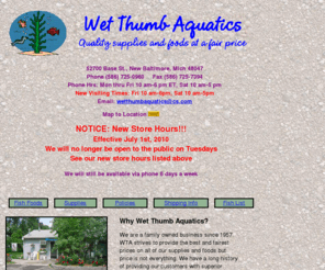 wetthumbaquatics.com: Wet Thumb Aquatics Home Page
