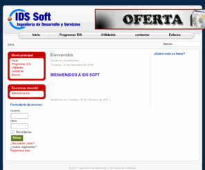 idssoft.net: Ingeniería de Desarrollo y Servicios de Canarias - Inicio
Joomla - sistema de gerencia de portales dinámicos y sistema de gestión de contenidos