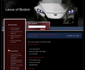 lexusofboston.com: Lexus of Boston: Massachusetts Lexus Dealers
Find local Massachusetts Lexus dealers and dealerships. Search for a pre-owned / used or new Lexus car dealer. Locate a service repair shop for your Lexus car, or SUV in Massachusetts