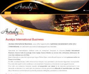 auralys-ib.com: Auralys Business International - Synergie d’une équipe franco-chinoise à votre service
Auralys IB, Spécialiste de l’intermédiation d’affaires entre les entreprises françaises et chinoises,  