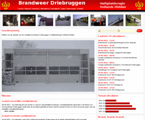 brandweerdriebruggen.nl: Brandweer Driebruggen
Vrijwillige Brandweer Driebruggen met infomatie over het korps, de voertuigen, de kazerne, een fotoalbum en overige zaken.