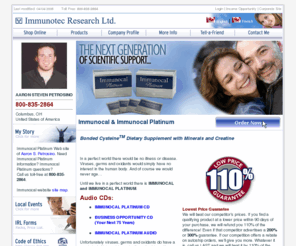 platinum-immunocal.net: Immunocal Platinum.  110% Low Price Guarantee.  1-800-835-2864
Introducing new "IMMUNOCAL PLATINUM"  Immunocal, only better . . . Built for the Boomers