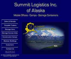 summitlogisticsalaska.com: Summit Logistics, Inc.
Summit logistiscs provides services to construction, mining, petroleum companies, military, and governemnt in Alaska