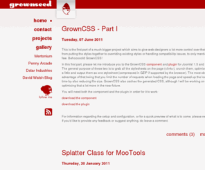 grownseed.com: Grownseed - home
Grownseed, development for a better Web