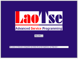 laotse-asp.com: LaoTse Advanced Service Programming (Datenbanken, IT-Dienstleistungen und Programmierung)
Oracle- und Access-Datenbanken, IT-Dientleistungen und Software-Entwicklung