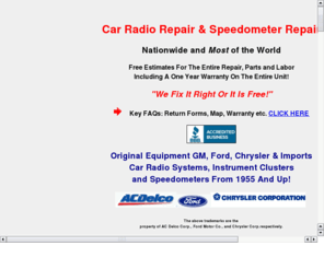 corvettes.biz: Corvette Radio & Speedometer Repair
Corvette Radio & Speedometer Repair