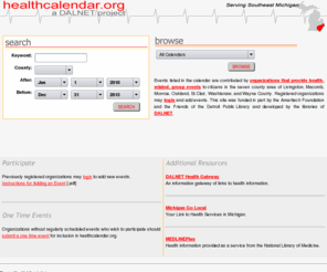 healthcalendar.org: DALNET Health Calendar
