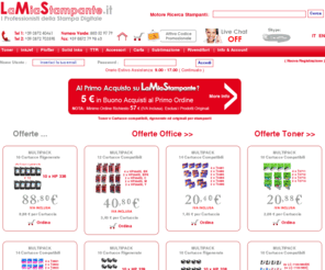 lamiastampante.it: Cartucce Toner compatibili, rigenerate, originali ed inchiostri per stampanti
La Mia Stampante leader in italia in cartucce toner compatibili, cartucce rigenerate, cartucce originali, inchiostri e kit di ricarica per stampanti... cartucce in offerta a prezzi Speciali