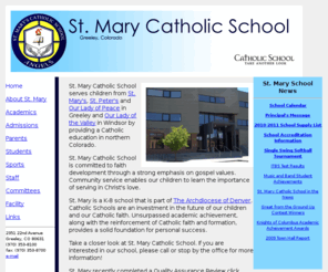 stmarycs.net: St. Mary Catholic School
St. Mary Catholic School serves children in kindergarten through eighth grade from the Greeley and surrounding area. 