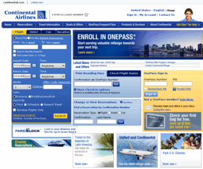 continental-air.biz: Continental Airlines - Airline Tickets, Vacations Packages, Travel Deals, and Company Information on continental.com
Continental Airline Ticket Reservation, Find all current Continental flight information online, check flight status or book an online airline ticket reservation.