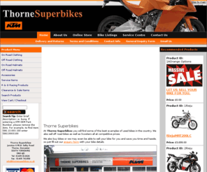 justblades.com: Thorne Superbikes | For top quality sport and perfomance bikes
At Thorne Superbikes you will find a full range of new and used KTM road and off road bikes, as well as a vast range of KTM powerparts and powerwear. We also sell all makes of sports and performance bikes; we also buy bikes so give us a call today on 01405 812626.