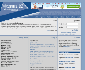 czweb.org: webzdarma.cz - web, e-mail a databáze ... zdarma
Umístění vaší webové prezentace zdarma s podporou PHP, MySQL