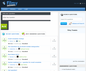 filmyanswers.com: Filmy Answers
Filmy Answers is a new way to find and share information. You can ask questions on any entertainment topic, get answers from real people, and share your insights and experience.