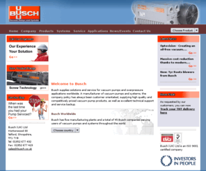 busch.co.uk: BUSCH - Vacuum Pumps and Blowers
Manufacturer of vacuum pumps and systems. Solutions and service for vacuum and overpressure applications worldwide.