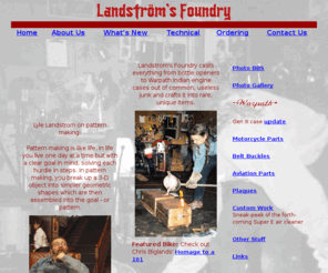 landstromsfoundry.com: Landstrom's Foundry
Landstrom's Foundry makers of Warpath big-bass Indian engines and more!