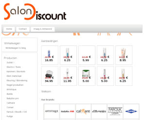 salondiscount.info: SalonDiscount.nl | Online webshop voor alle Haar & Beauty producten
Online kappersshop Alle grote merken direct uit voorraad leverbaar snel en goedkoop