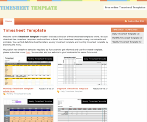 timesheet-template.com: TimeSheet Template
TimeSheet Template website offers you professional timesheet template collection for free.