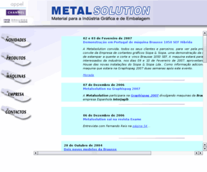 metalsolution.com: METALSOLUTION - Material para a Indústria Gráfica e de Embalagem
