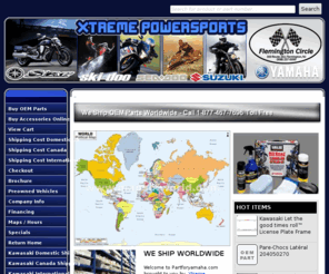 partforyamaha.com: Yamaha OEM Parts, Suzuki OEM Parts, Seadoo OEM Parts, Skidoo OEM Parts and Accessories Discounted
Where America goes for discount OEM Yamaha Parts, Star Motorcycle Parts, Suzuki Parts, Skidoo Parts, Seadoo Parts and Accessories.  Yamaha Accessories, Suzuki Accessories, Skidoo Accessories, Seadoo Accessories.  Canada, Europe welcome