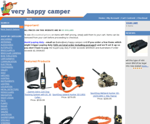 very-happy-camper.com: Products that enhance your outdoors experience
Discount Marine Electronics and outdoors equipment at Very Happy Camper!