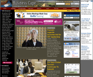 capetoday.com: Business Cape
Business Cape provides latest Cape Town World News from the most comprehensive global news network on the internet. News and analysis on South Africa and international current events, business, finance, politics, economy, sports and more. Searchable news in 44 languages from WN Network Cape Town.