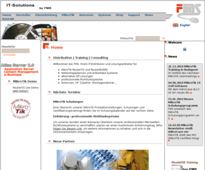 mikrotik-consulting.es: FMS - Internet- und Softwarelösungen aus Freiburg
FMS Freiburg: offizieller MikroTik Distributor, MikroTik RouterOS und RouterBOARD Onlineshop, MikroTik Consulting, Atlas-Server und Atlas-CMS Lösungen, WLAN und Hotspot Projekte, Web- und Serverhosting