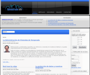 administrador.info: Administrador.info el portal del Administrador de fincas - Inicio
Centro de información, servicios, eventos y recursos acerca de la administración de fincas y el sector inmobiliario.