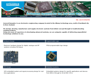 dynamics.co.nz: General Dynamics Corporation
General Dynamics Corporation :  - Namaru GPS USB Sensors Single Board Computers Display systems hardware design, digital, analogue, RF systems, PCB design, GPS embedded system,  embedded systems design