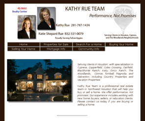 kathyrueteam.com: Kathy Rue Team - Serving the Houston, Cypress, Katy and The Woodlands Real Estate Market
Kathy Rue Team - Realtors serving the Houston, Cypress, Katy and The Woodlands Real Estate Market