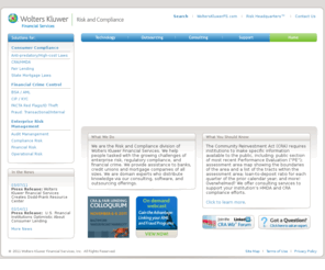 pciwiz.com: Mortgage Lending Compliance & Financial Crime Control
Providing mortgage lending compliance & financial crime control for the banking industry -  Wolters Kluwer Financial Services