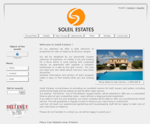 soleil-estates.com: Fincas Mallorca, Immobilien auf Mallorca, Finca Mallorca, Mallorca Chalet, Appartements Mallorca, Mallorca Grundstück
Immobilien auf Mallorca, Fincas Mallorca, Villas Mallorca, Mallorca Chalets, Appartements Mallorca, Mallorca Grundstücke, Mallorca Stadthäuser