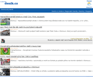 den.cz: Olomoucký deník
Informace a zprávy z Olomouce a okolí, nejdůležitější informace a události z jednotlivých obcí, dění v politice, kultuře, sportu i v běžném životě.