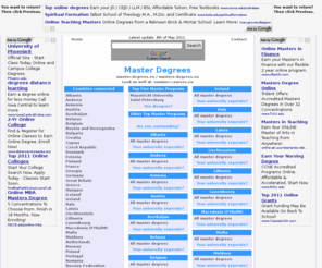 master-degrees.eu: Master-degrees.eu: master, masters and master’s degrees
Master-degrees.eu and masters-degrees.eu combine all master (masters) degrees of arts, science and law. Master-degrees.eu contains information about public and private universities, colleges and schools of higher education in Europe. 