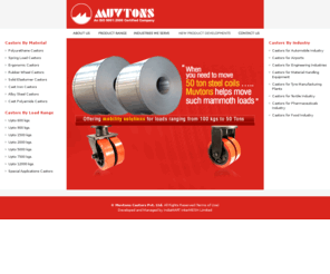 muvtons.com: Heavy Duty Casters,Casters Manufacturer,Caster Wheels,Casters
    Exporter,Wheel Caster Exporter,Office Chair Caster,Heavy Duty Casters,Heavy
    Duty Caster Wheels,Caster Exporters
Muvtons Casters - Casters manufacturer and exporter of wheel caster, office chair caster, heavy duty casters, heavy duty caster wheels, power caster, office chair castors, industrial castors, metal wheels, heavy duty castors, castors wheel, castor wheels and castor from India.