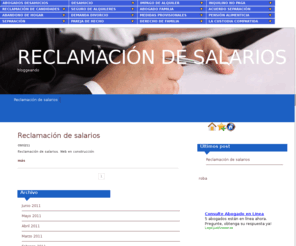 reclamaciondesalarios.es: RECLAMACIÓN DE SALARIOS
RECLAMACIÓN DE SALARIOS