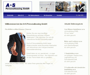 as-zeitarbeit.de: A+S Personalleasing GmbH
A+S Personalleasing GmbH Wuppertal. Ihr kompetenter Ansprechpartner für alle Fragen rund um die Zeitarbeit im Raum Wuppertal.