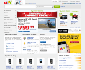 ebayfashionoutletmall.com: eBay - New & used electronics, cars, apparel, collectibles, sporting goods & more at low prices
Buy and sell electronics, cars, clothing, apparel, collectibles, sporting goods, digital cameras, and everything else on eBay, the world's online marketplace. Sign up and begin to buy and sell - auction or buy it now - almost anything on eBay.com