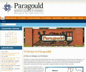 paragould.org: Paragould Regional Chamber of Commerce - Home
The official website of the Paragould Regional Chamber of Commerce, offering detailed information of the City of Paragould and surrounding area, as well as Economic Development information and the online version of the Chamber's weekly newsletter.