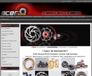 acerracing.com: Ball Bearings | Ceramic Bearings | Tungsten Carbide | Powerpole Connectors | Silicon Nitride by Acer Racing
ACER Racing World Champion Ceramic Nitride Pro Series RC ball bearings and Ceramic differential balls are the fastest, lightest, smoothest and hardest balls in the industry.