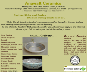 basins.com: Welcome to Anawalt Ceramics Inc.
