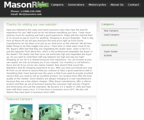 masonrv.com: Mason Motors &amp RVs
Information architecture, Web Design, Web Standards.