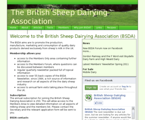 sheepdairying.com: The British Sheep Dairying Association promoting the production, manufacture, marketing and consumption of quality sheep's milk products
The British Sheep Dairying Association promoting the production, manufacture, marketing and consumption of quality sheep's milk products